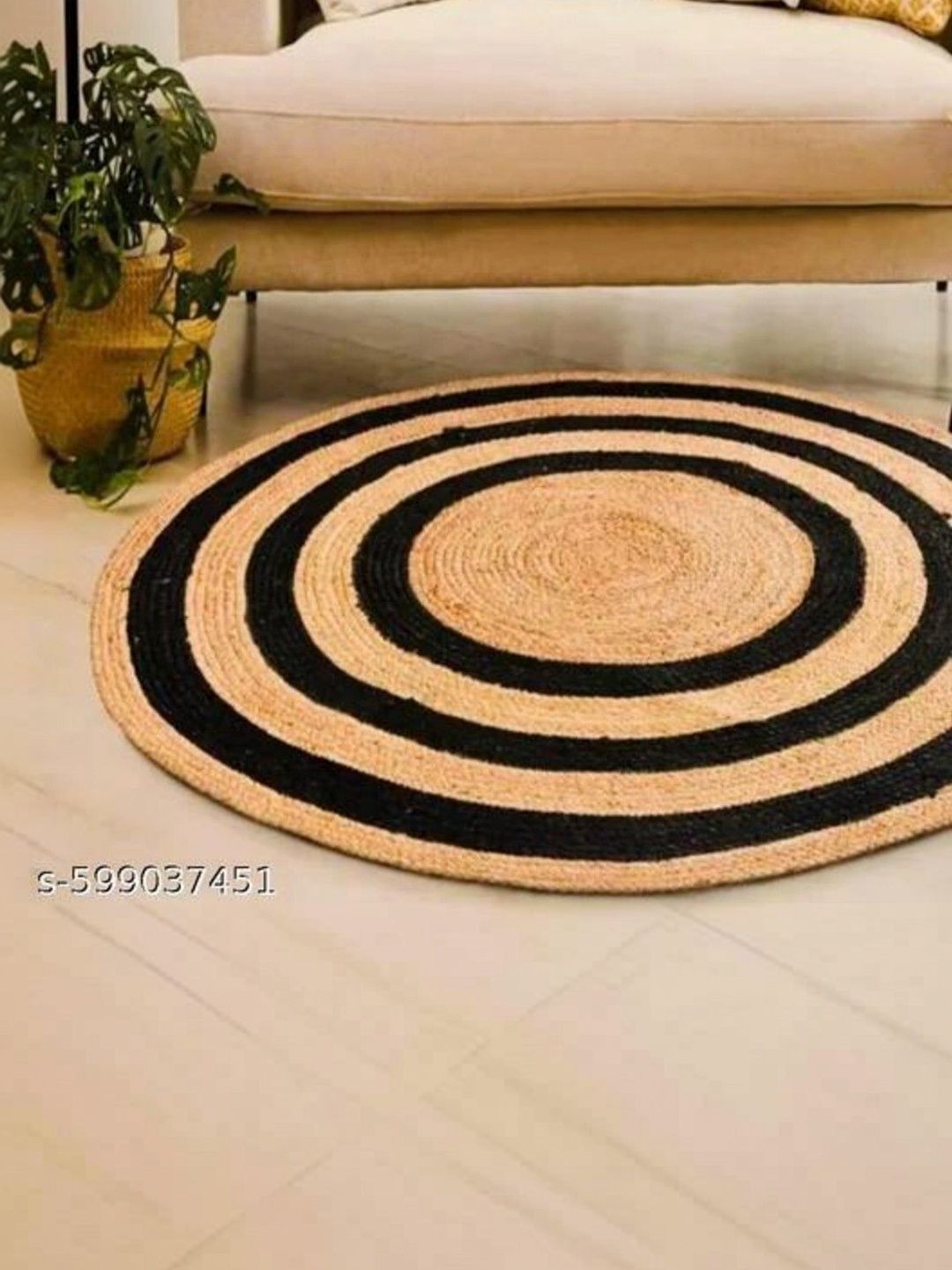 Siya Textiles Black Anti-Skid Cotton Carpet-image-35