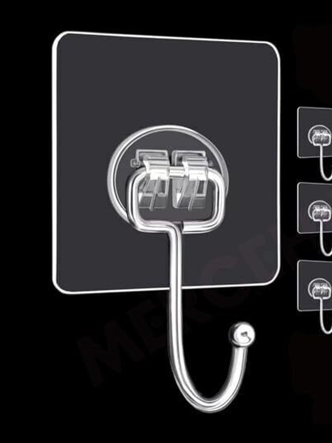 MERCEHIVE 10-Pcs Transparent Adhesive Hook-picture-29