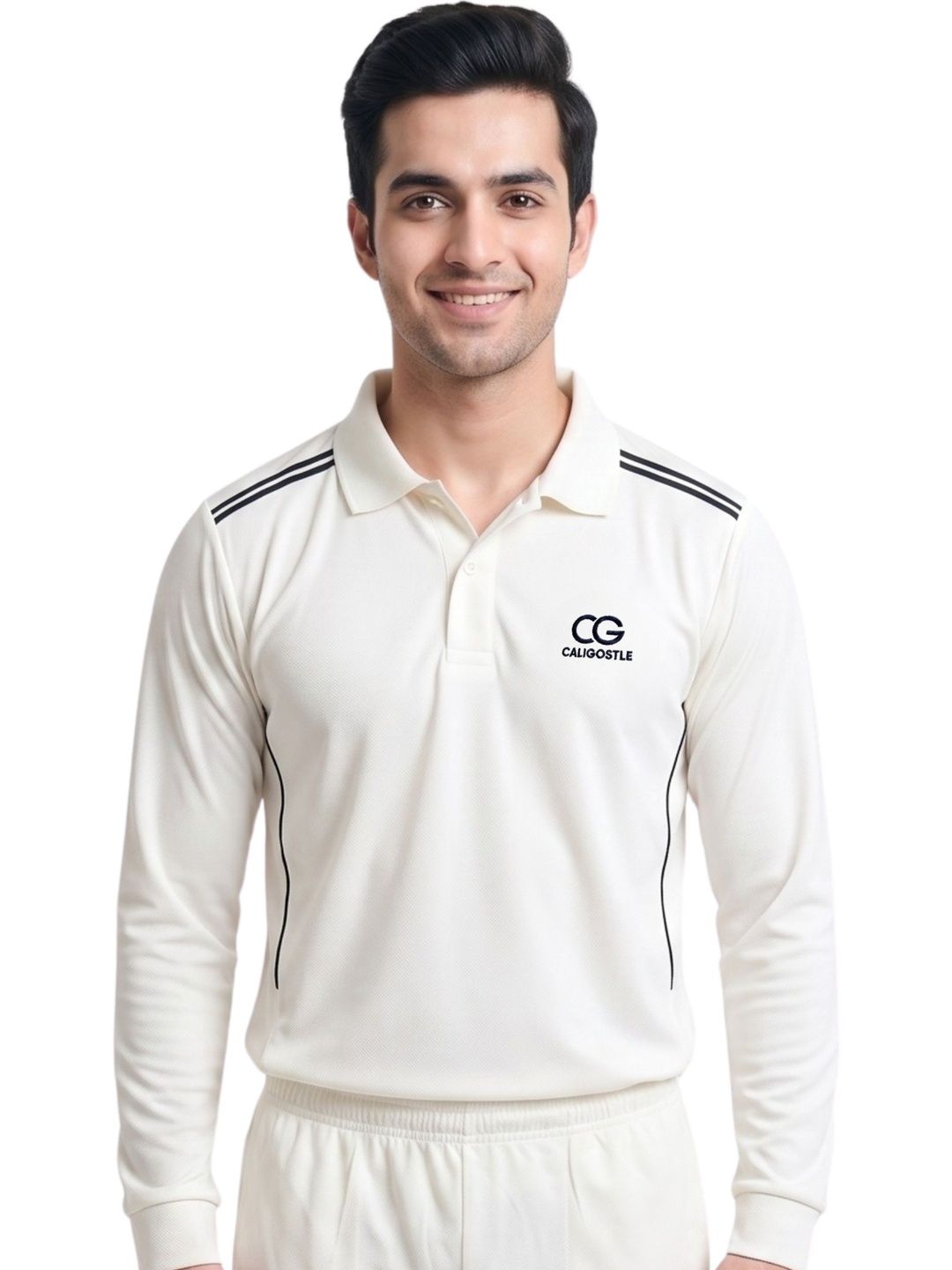 CALIGOSTLE Men Brand Logo Polo Collar Moisture Wicking Pockets T-shirt-picture-50