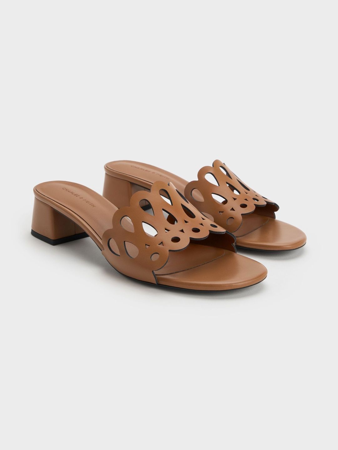 CHARLES & KEITH Cut-Out Block-Heel Mules-image-19