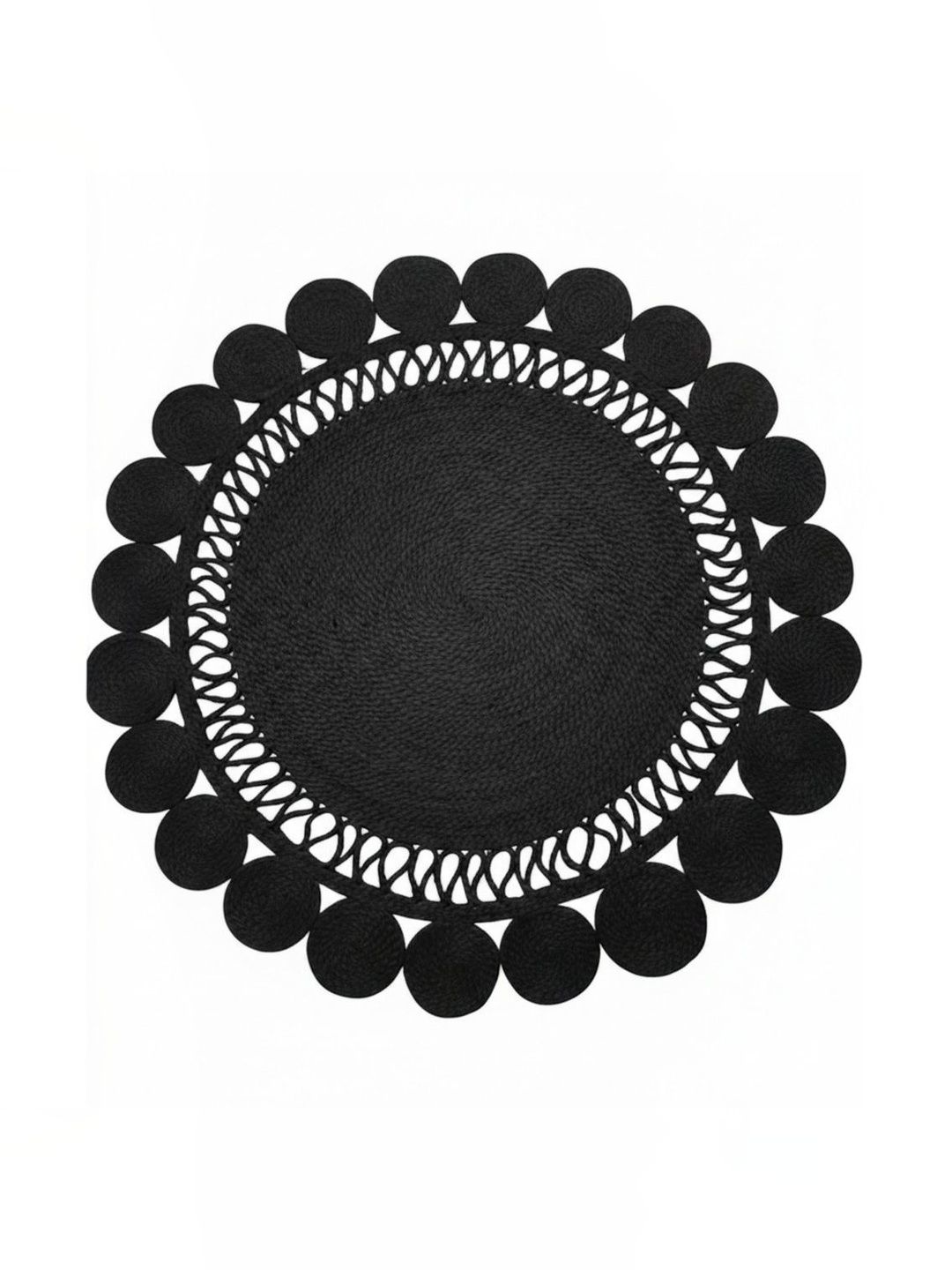 Siya Textiles Black Anti-Skid Cotton Carpet-image-39