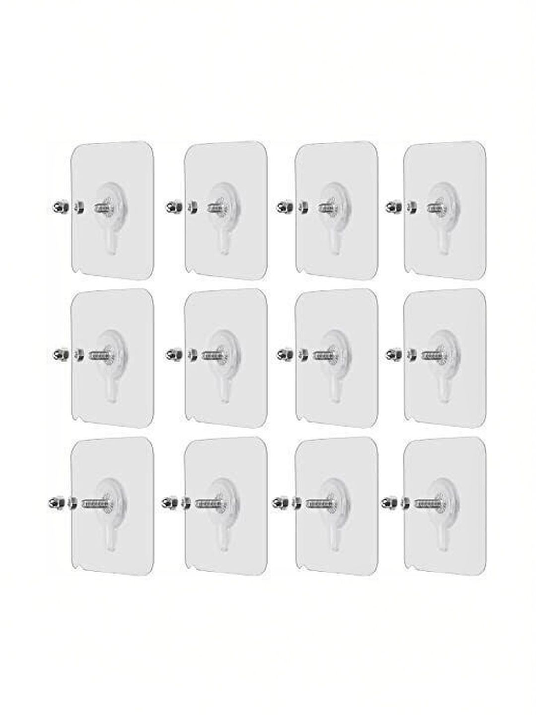 MERCEHIVE 12Pcs Transparent Metal Wall Hooks-picture-20