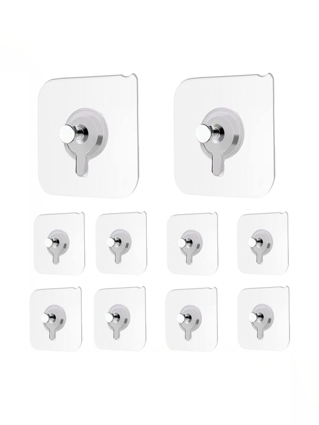MERCEHIVE 10-Pcs Transparent Metal Hooks-picture-7