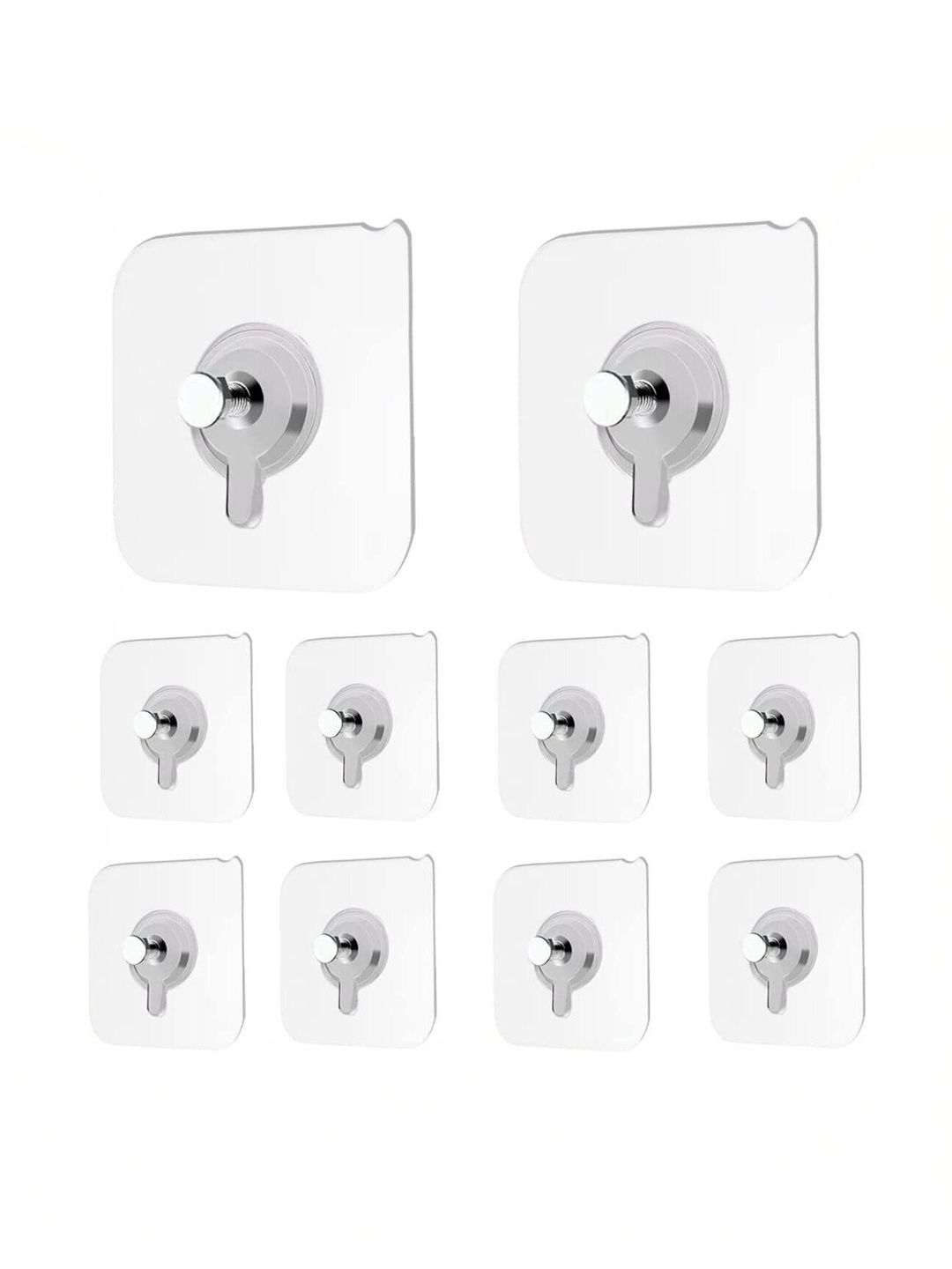 MERCEHIVE 10-Pcs Transparent Metal Hooks-picture-3