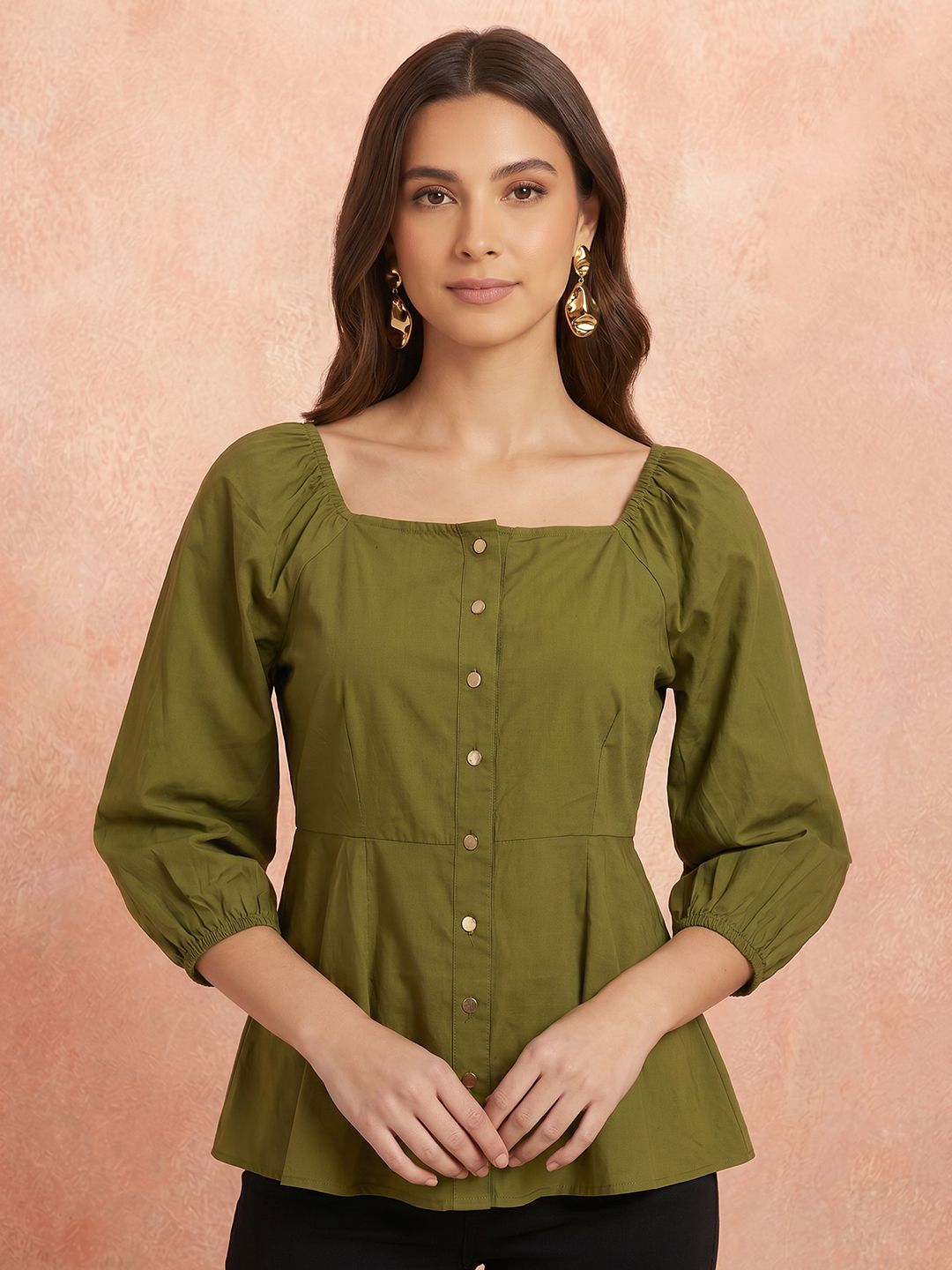 all about you Peplum Pure Cotton Casual Top-picture-21