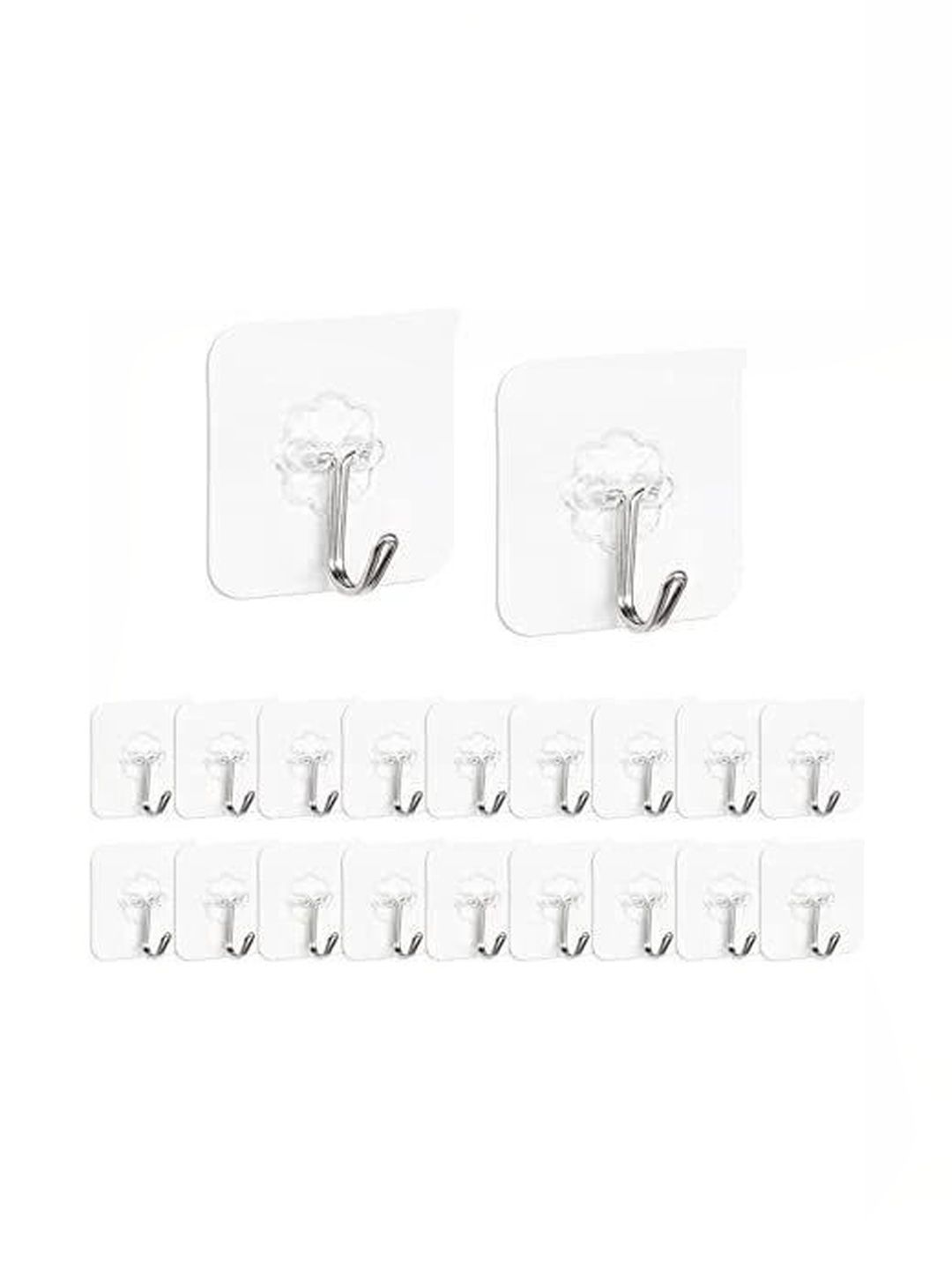 MERCEHIVE Set Of 20 Transparent Metal Hooks-picture-7