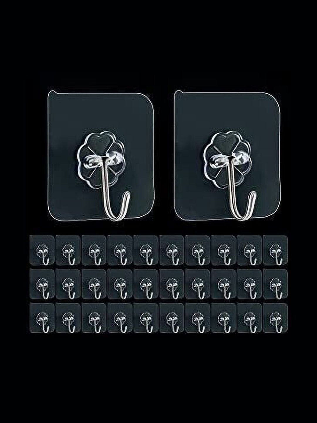 MERCEHIVE Set of 32 Transparent Metal Hooks-picture-17