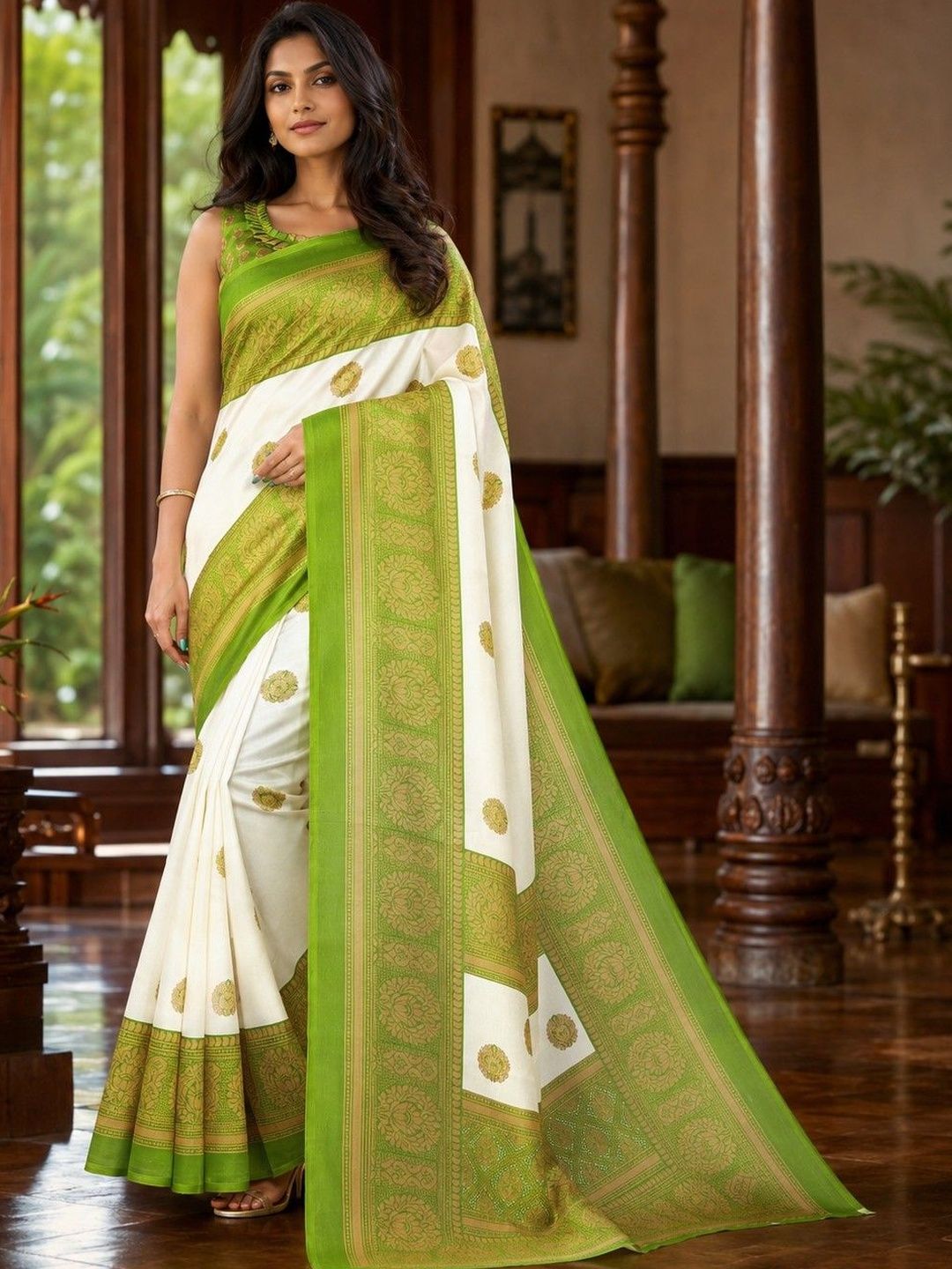 Sangria Woven Design Zari Art Silk Designer Kanjeevaram Saree-image-24