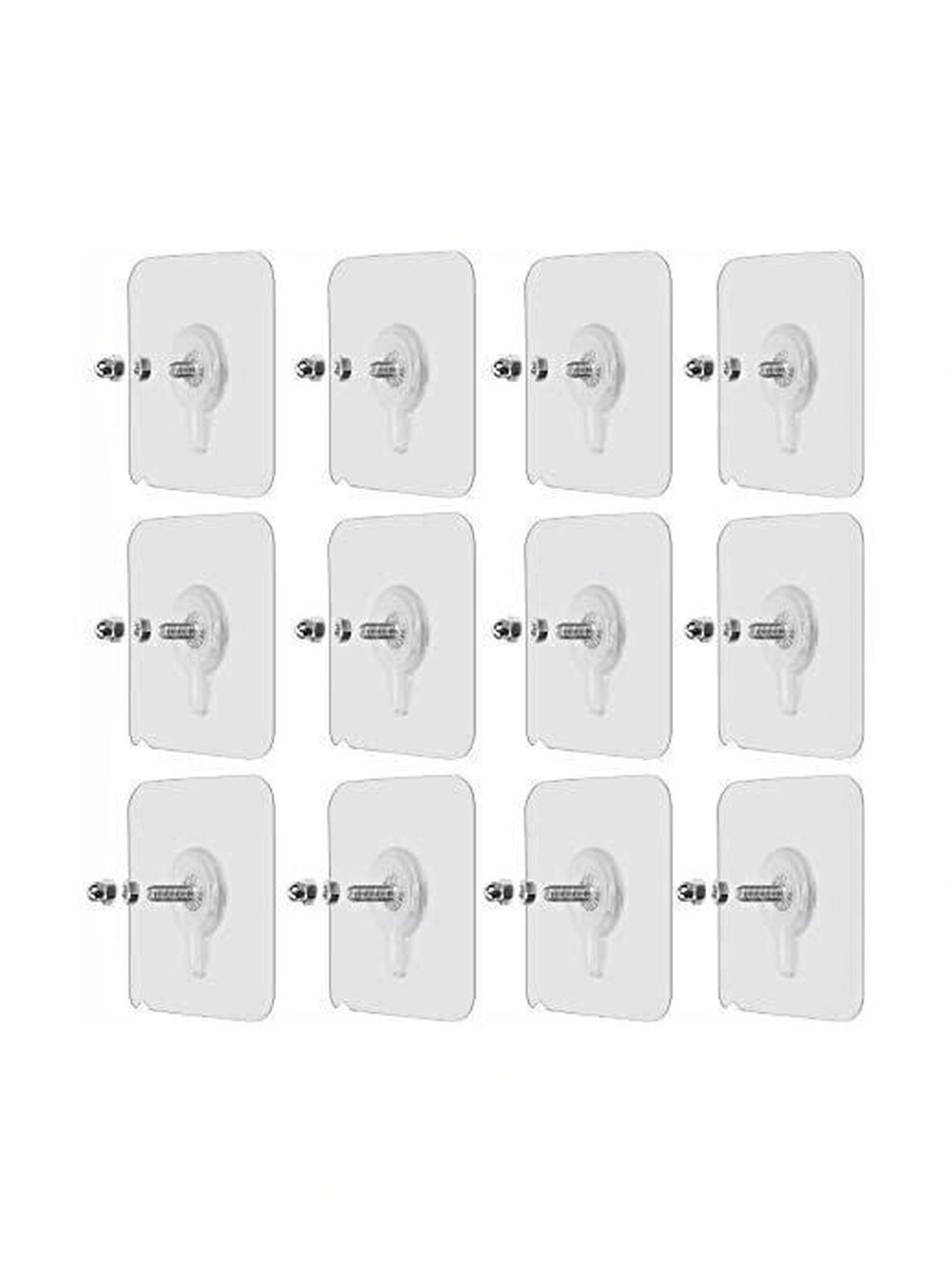 MERCEHIVE Transparent 12-Pcs Metal Hooks and Holders-picture-6