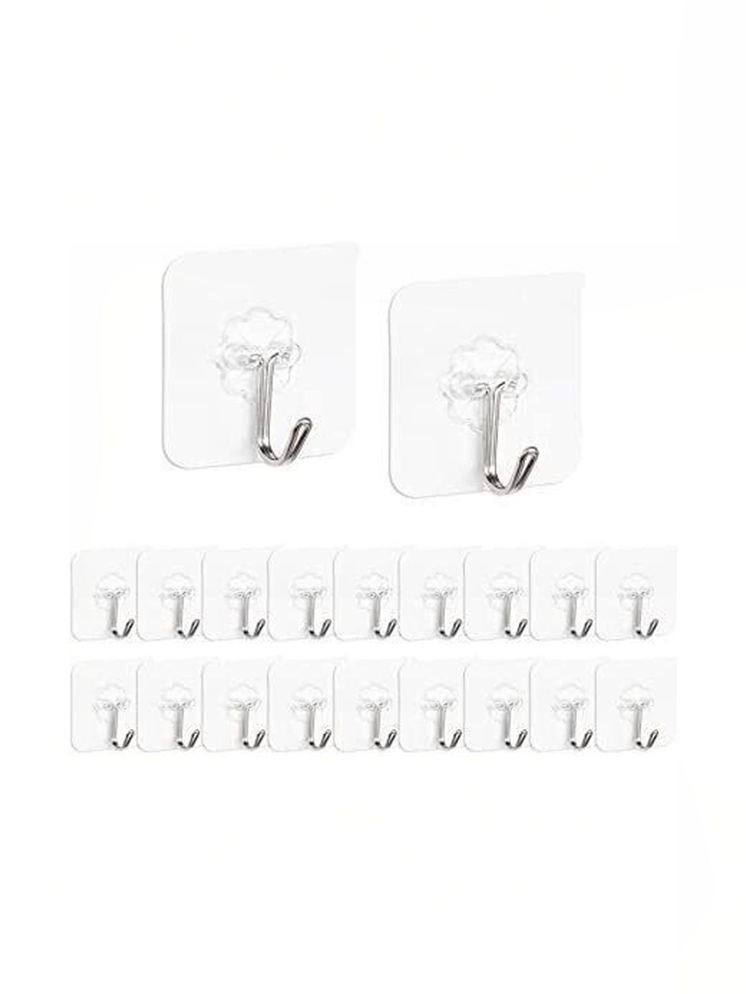 MERCEHIVE Transparent 20-Pcs Metal Hooks and Holders-picture-6