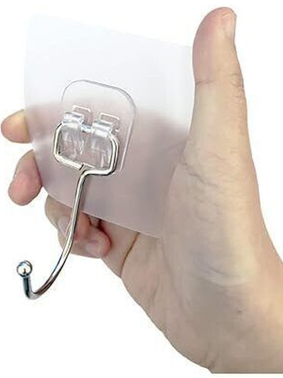 MERCEHIVE 10-Pcs Transparent ABS Hooks Hooks and Holders-picture-34