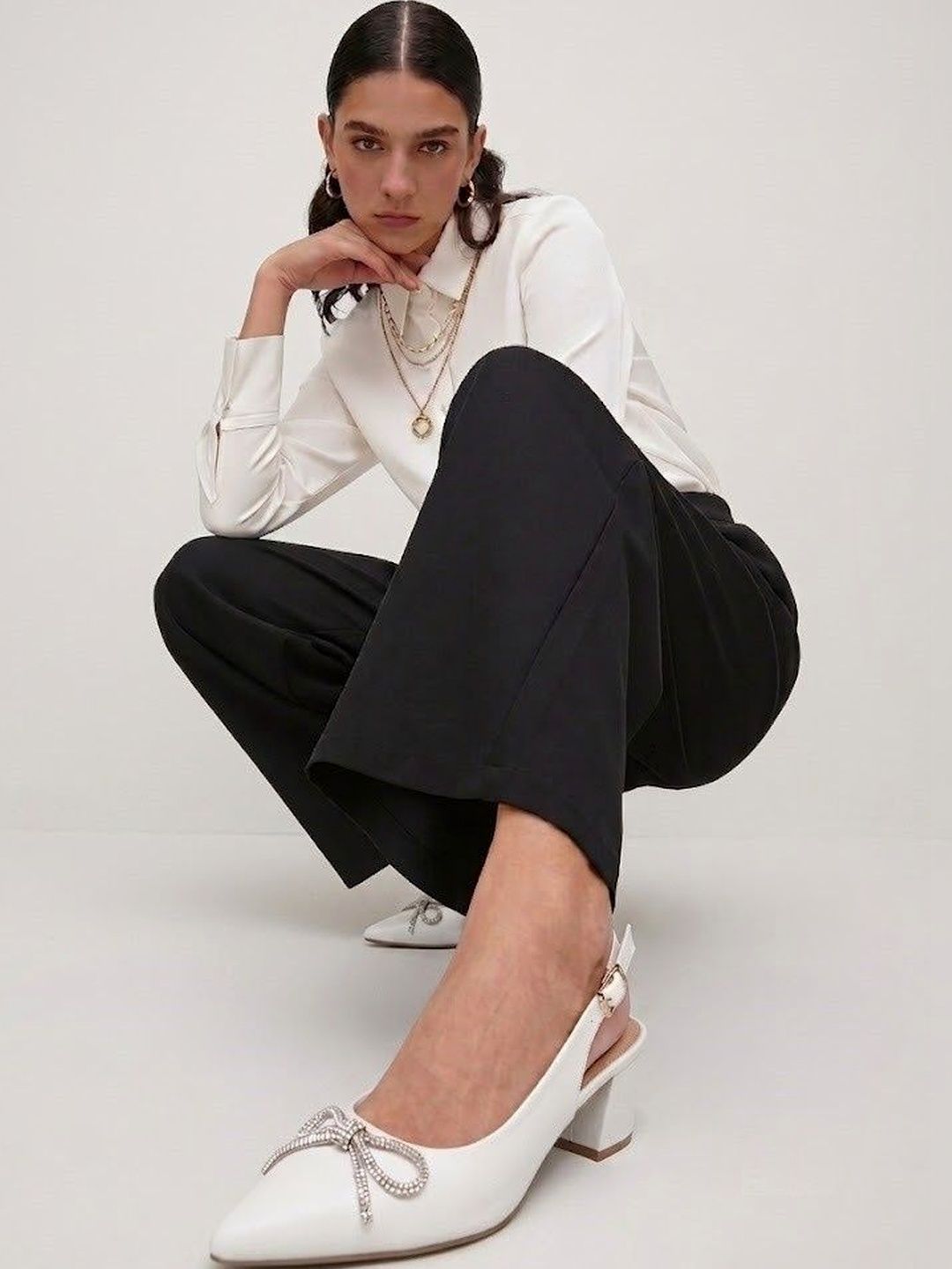 Austine Party Block Pumps with Bows-picture-11