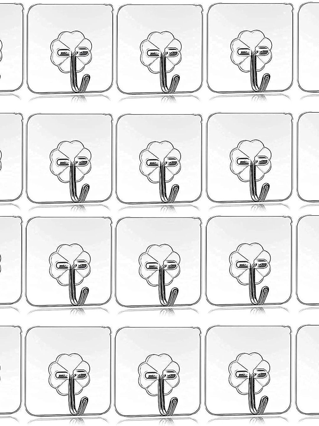 MERCEHIVE Set Of 20 Transparent Metal Hooks Hooks and Holders-picture-31