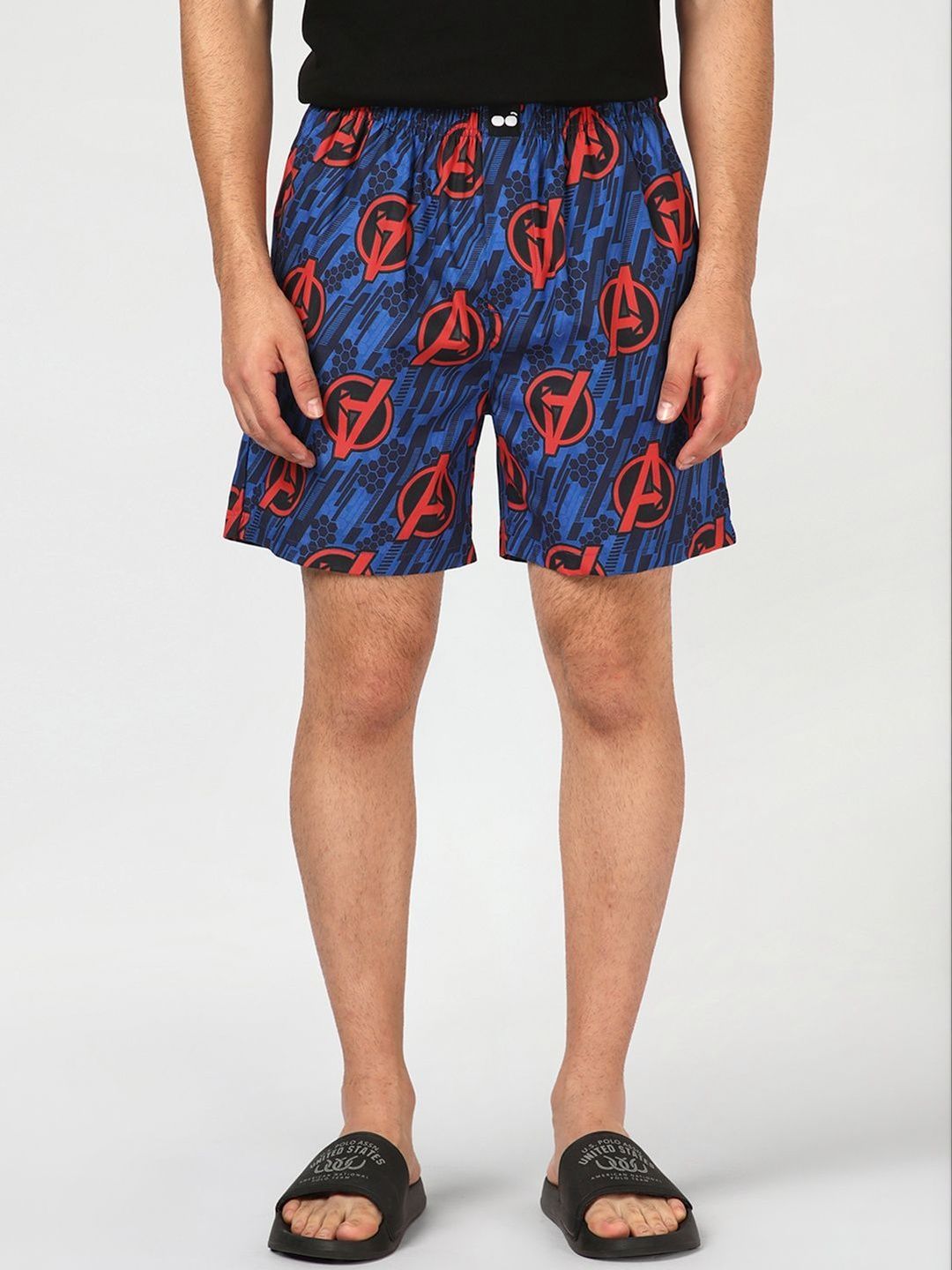 Bewakoof Men's Galaxy Blue Avengers All Over Printed Boxers-picture-35