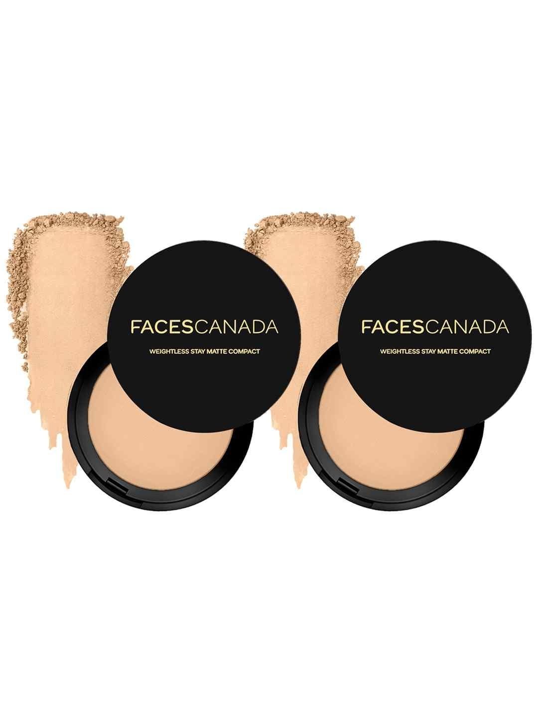 FACES CANADA Set Of 2 Weightless Stay Matte Finish Compact Powder - Sand - 9g Each-image-19
