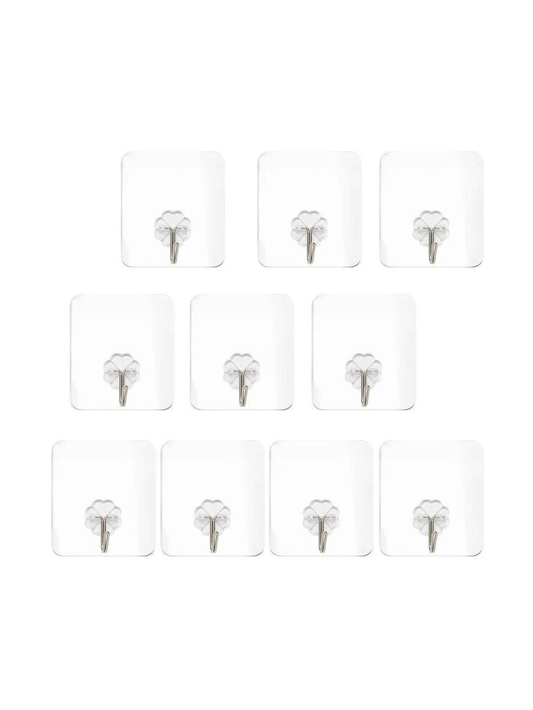 MERCEHIVE 10-Pcs Transparent Metal Hooks-picture-43
