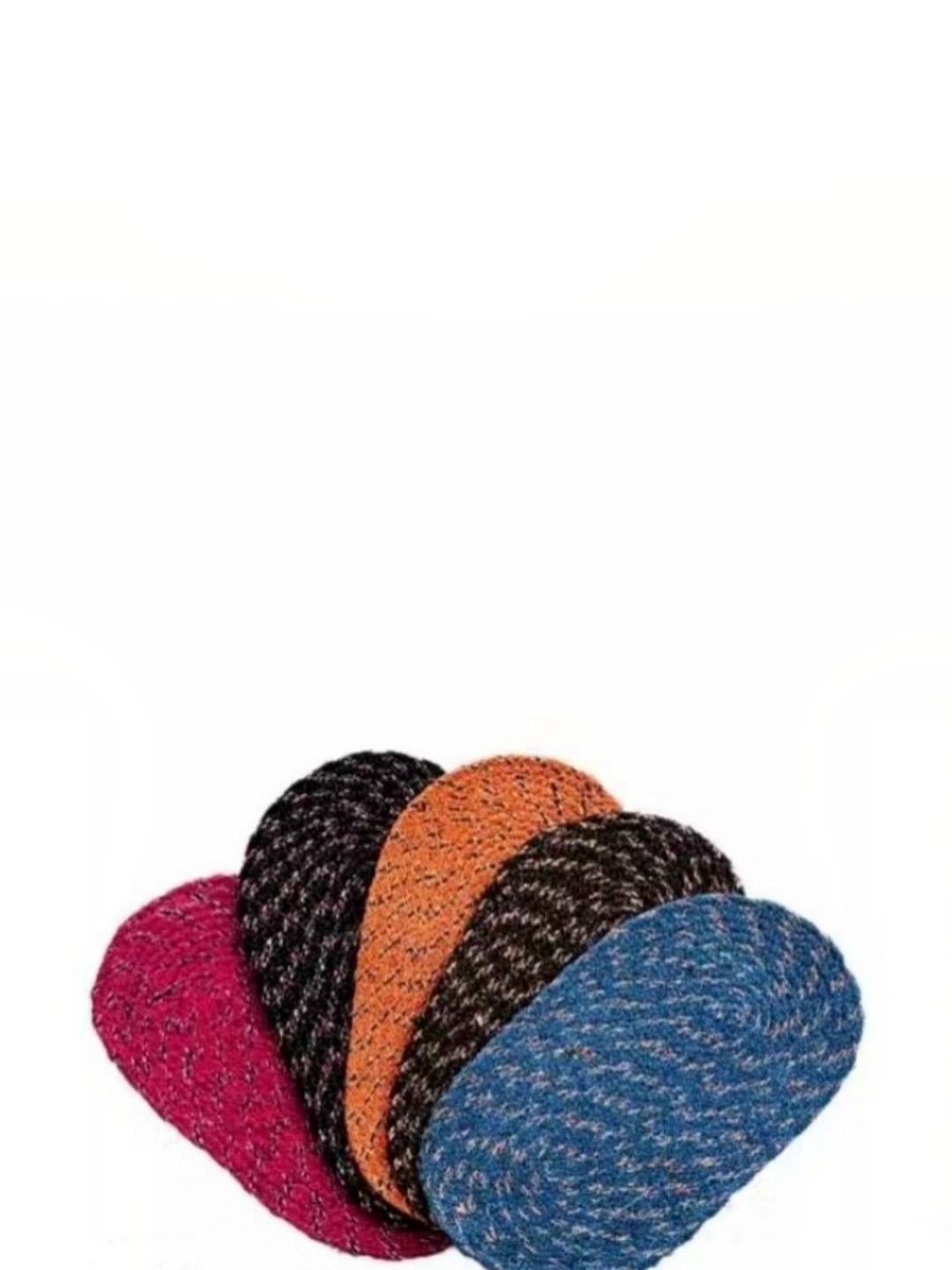 Siya Textiles 5-Pieces Pink & Brown Cotton Anti-Skid Doormats-image-12