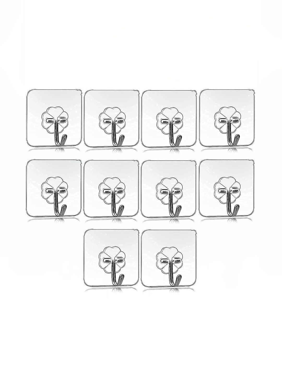 MERCEHIVE Set Of 10 Transparent Metal Hooks-picture-34