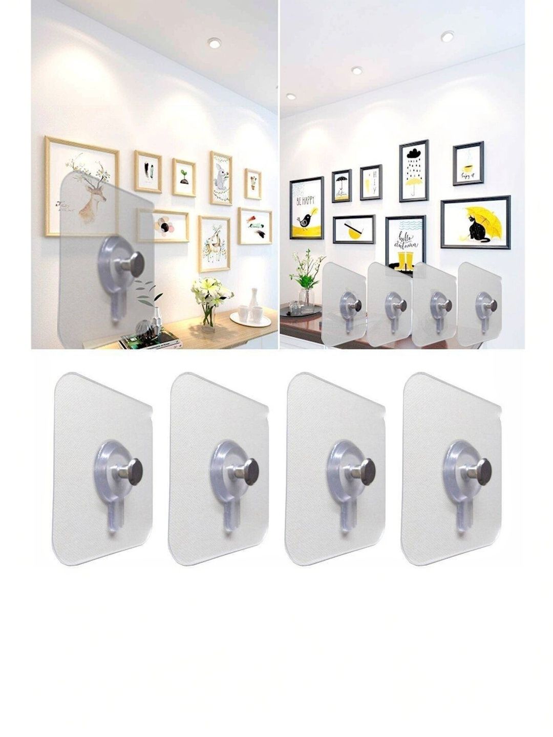 MERCEHIVE Transparent 14-Pcs Metal Hooks and Holders-picture-7