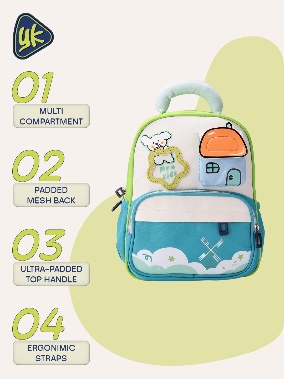YK Kids Printed Backpack-picture-37
