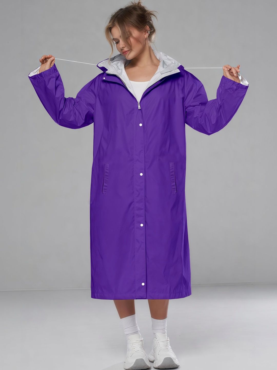 CAMISON Waterproof Reversible Hooded Rain Jacket-picture-55
