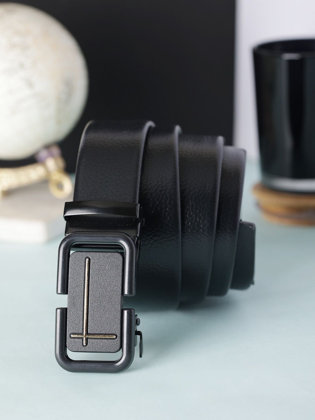 ZEVORA Men Textured Leather Formal Belt-picture-32