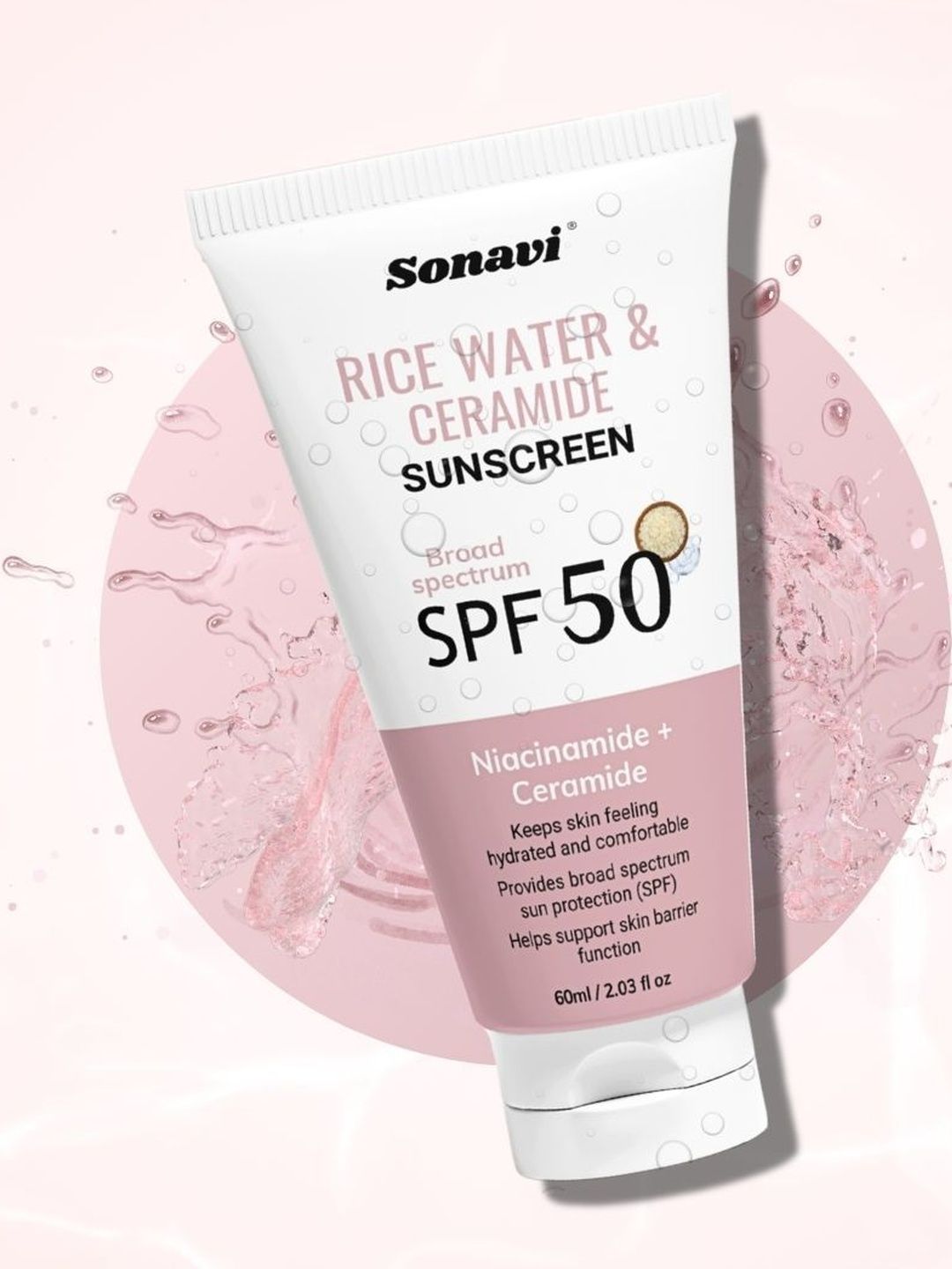 Sonavi Rice Water & Ceramide SPF 50 Sunscreen - 60 ml-picture-21