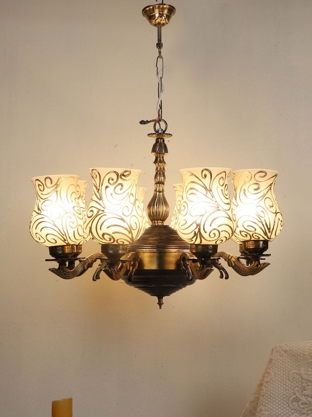 Myntra Elegant Homes Multicoloured Printed Traditional Ceiling Lamp-picture-46