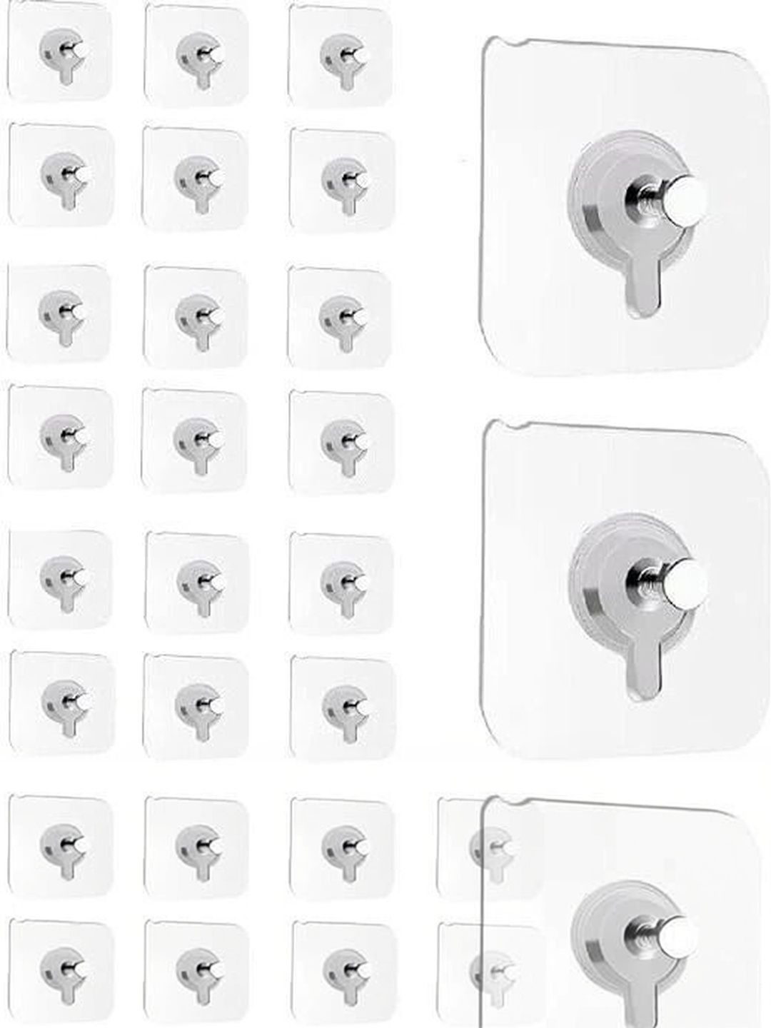 MERCEHIVE Set Of 20 Transparent Metal Hooks-picture-5