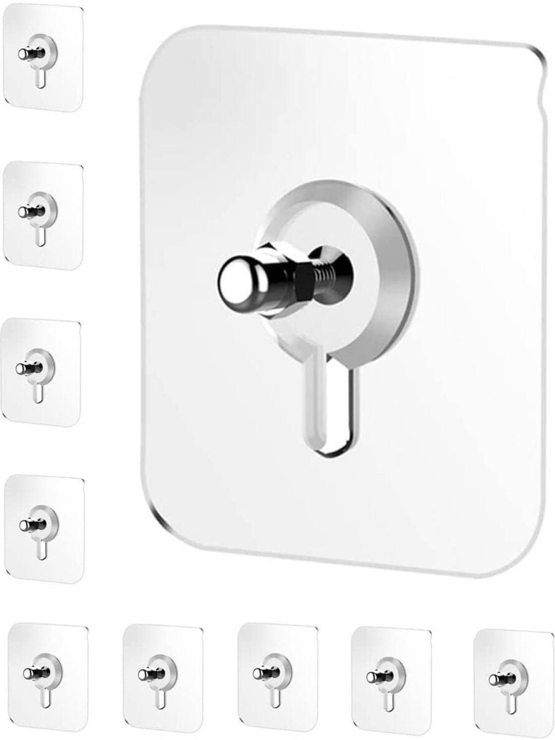 MERCEHIVE 10-Pcs Transparent Adhesive Hook-picture-19
