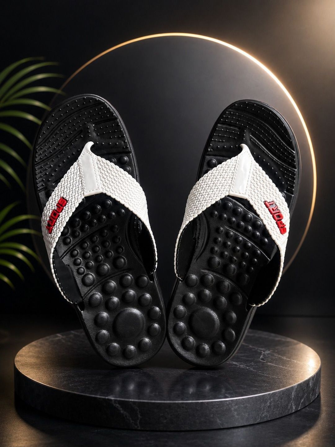 CLOYSBUR Men Striped Thong Flip-Flops-image-29