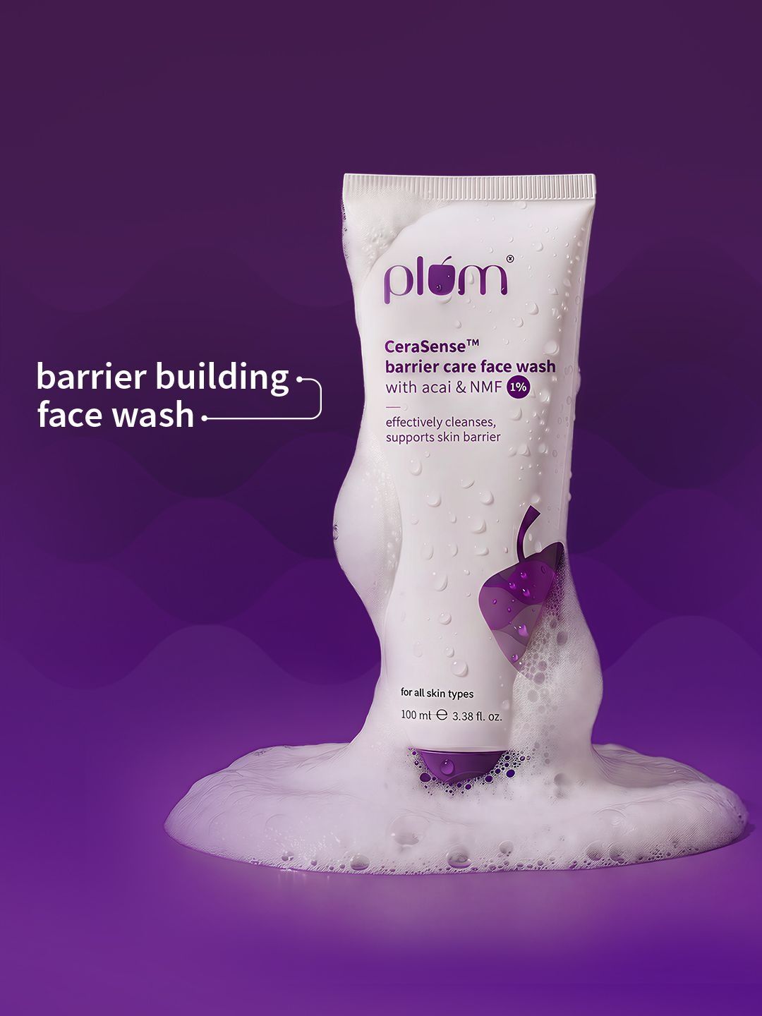 Plum CeraSenseTM Barrier Care Face Wash With Acai & 1% NMF - 100 ml-image-22