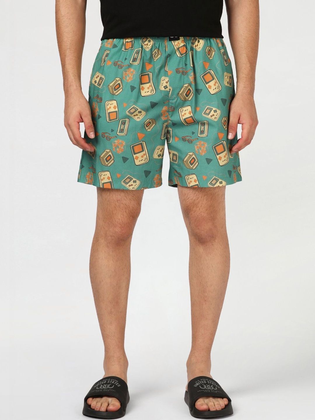 Bewakoof Men's Green All Over Printed Boxers-picture-28