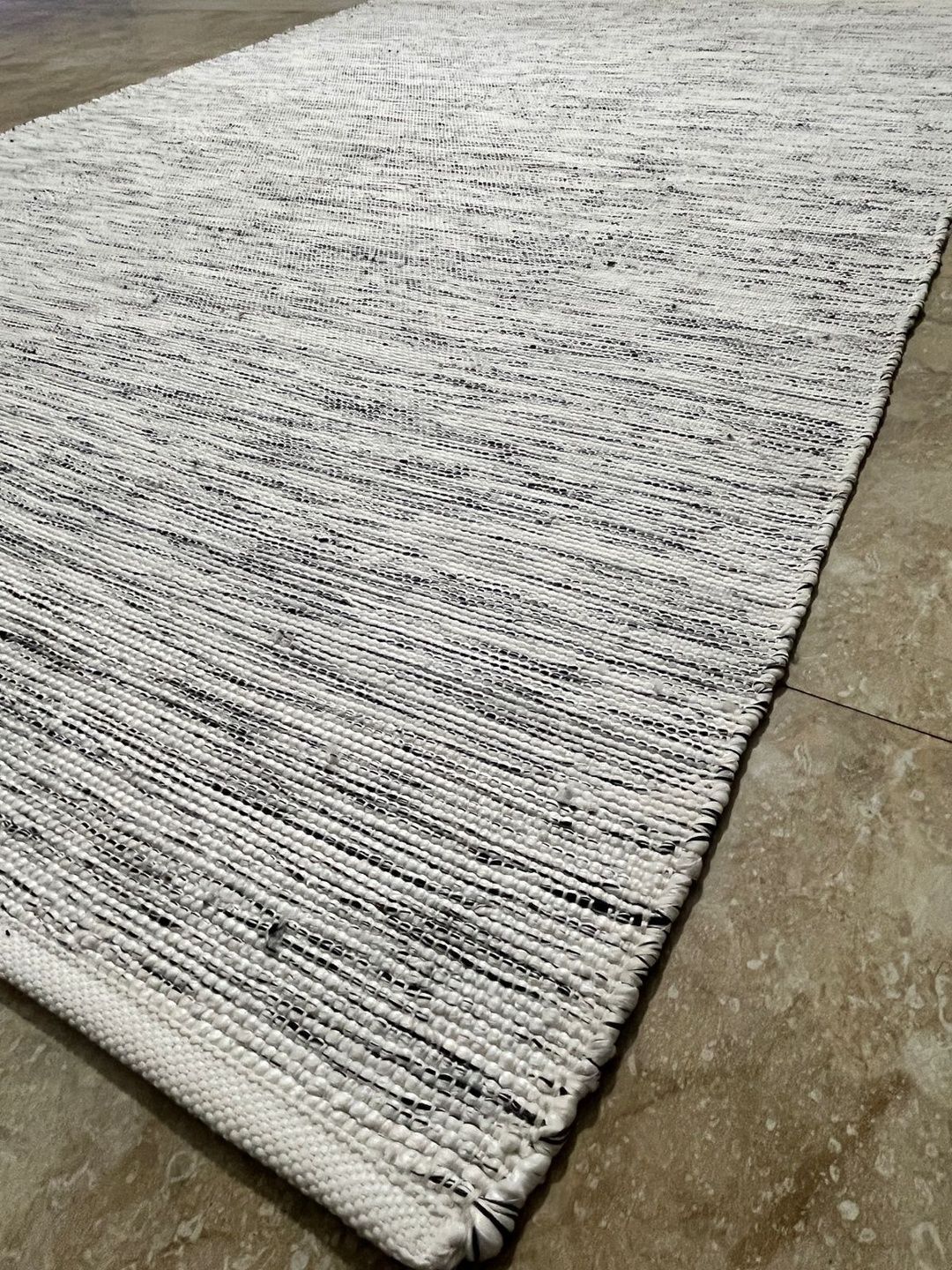 Siya Textiles Grey & Black Textured Rectangle Anti-Skid Carpet-image-26