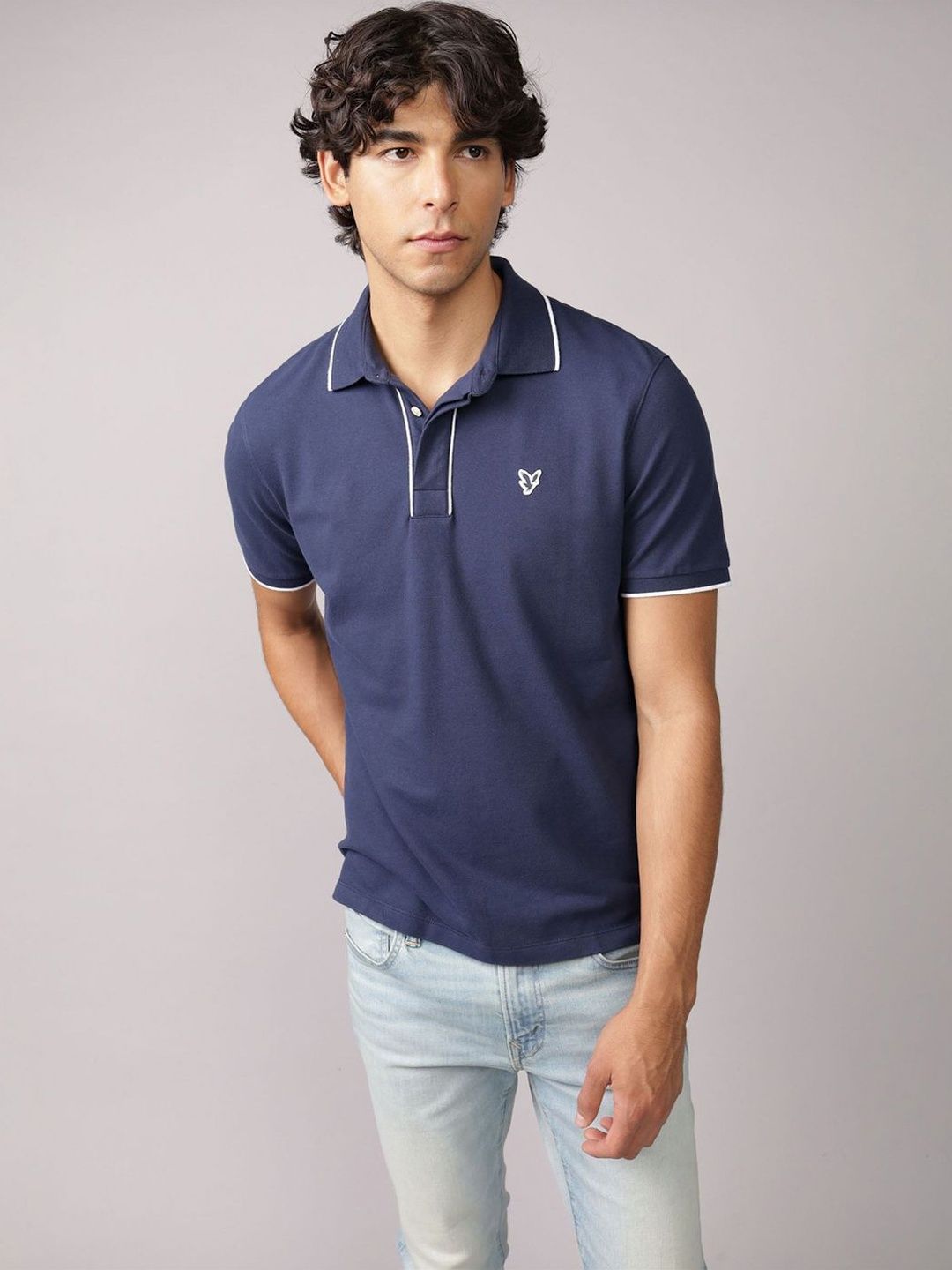 AMERICAN EAGLE OUTFITTERS Men Brand Logo Printed Polo Collar Cotton T-shirt-picture-13