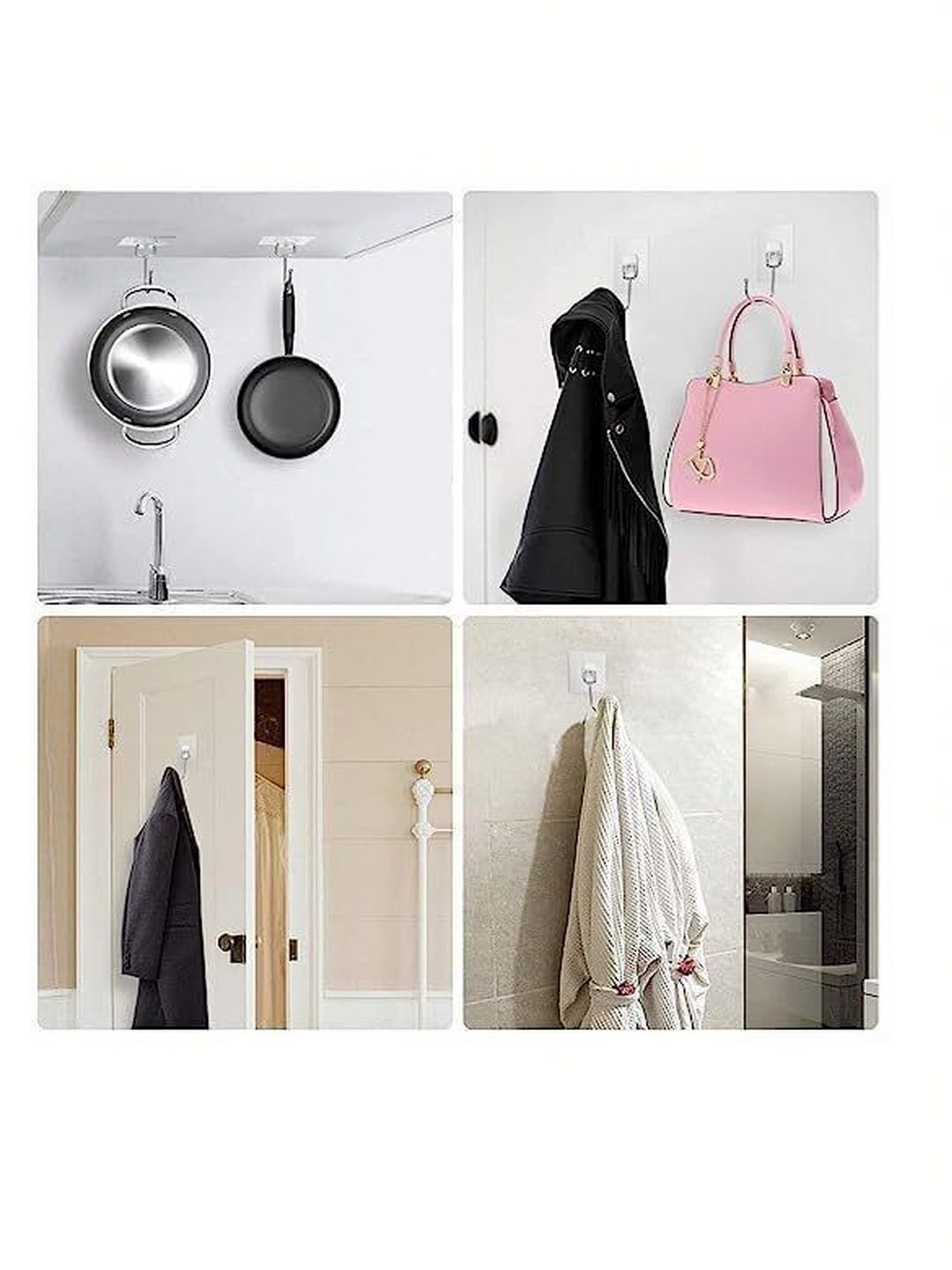 MERCEHIVE 20-Pcs Transparent Adhesive Hook-picture-26