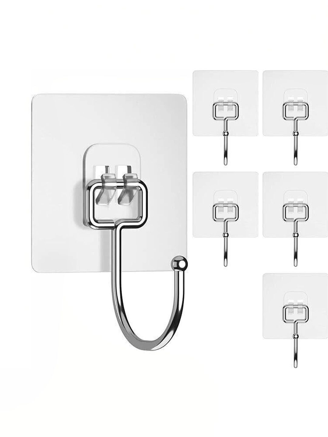 MERCEHIVE Transparent 5-Pcs Metal Hooks and Holders-picture-5