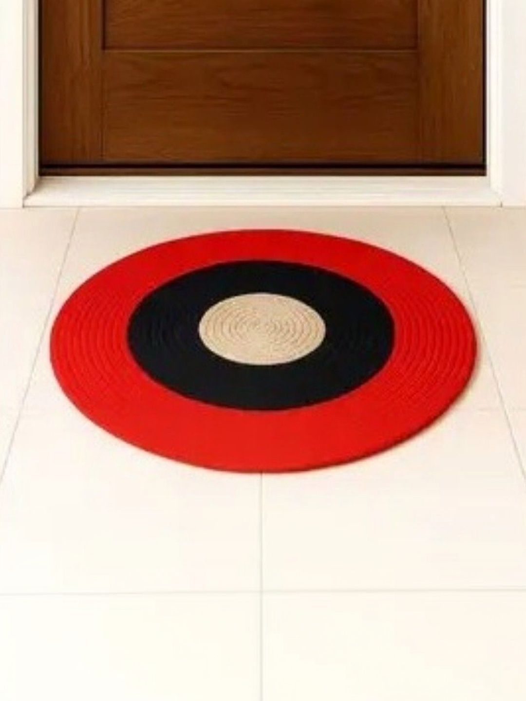 Siya Textiles Red & Black Cotton Anti-Skid Carpet-image-28