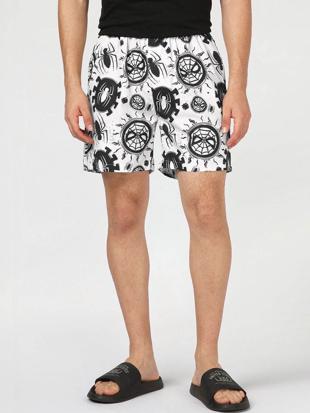 Bewakoof Men's Off White Spiderman All Over Printed Boxers-picture-36