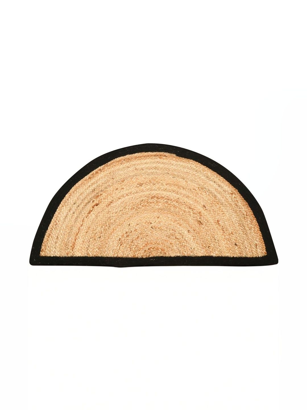 Siya Textiles Beige & Black Braided Jute Cotton Bath Mat-image-15