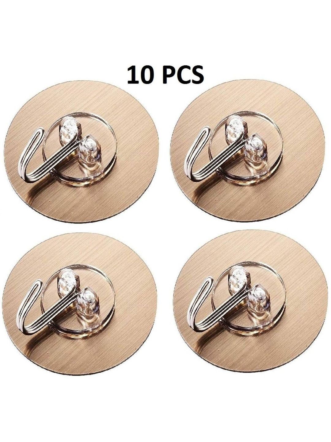 MERCEHIVE 10-Pcs Transparent Adhesive Hook-picture-30