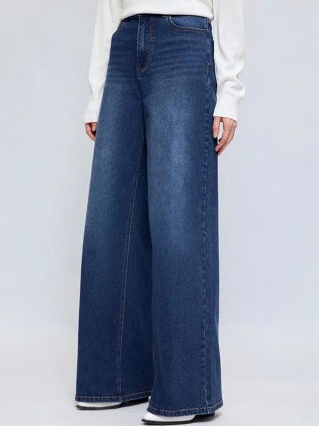 TYFFYN Women Comfort Wide Leg High-Rise Stretchable Jeans-picture-54
