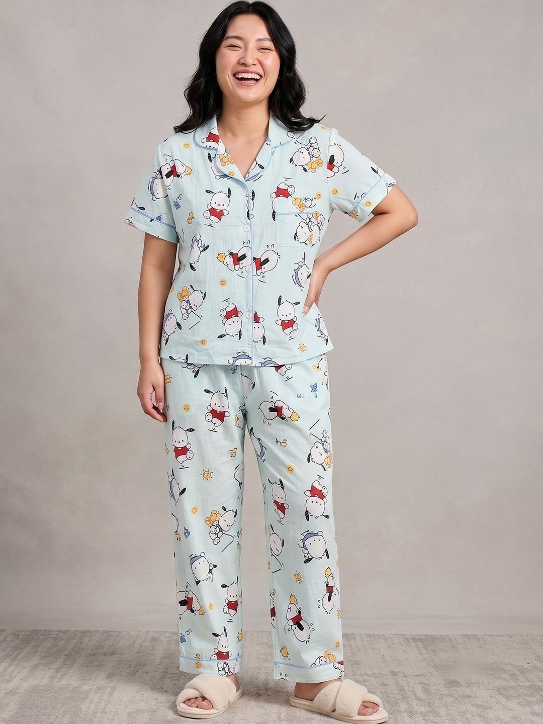 Stem Rope Women Printed Night suit-picture-26