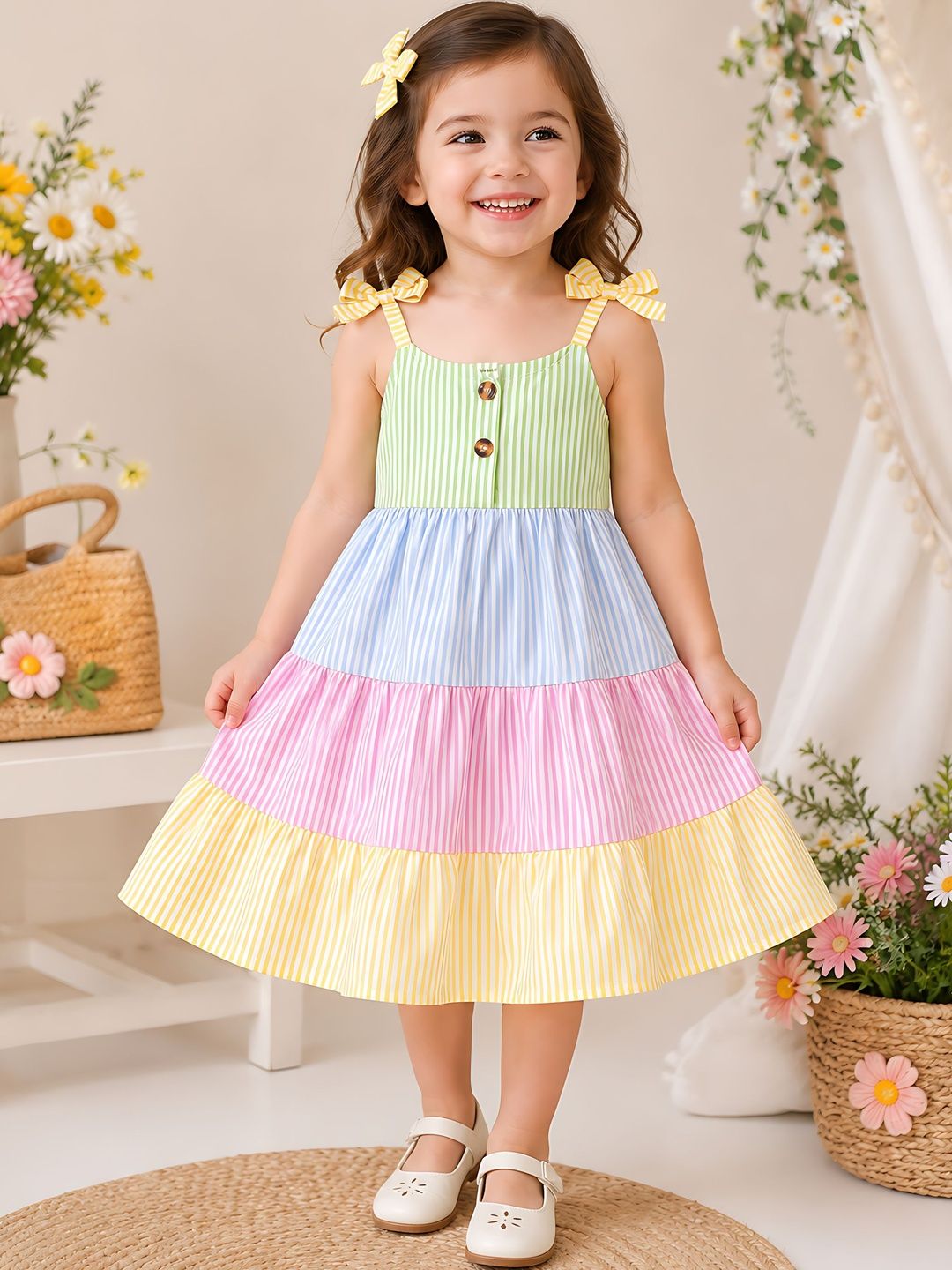 Arshia Fashions Striped Ruffled A-Line Dress-picture-46
