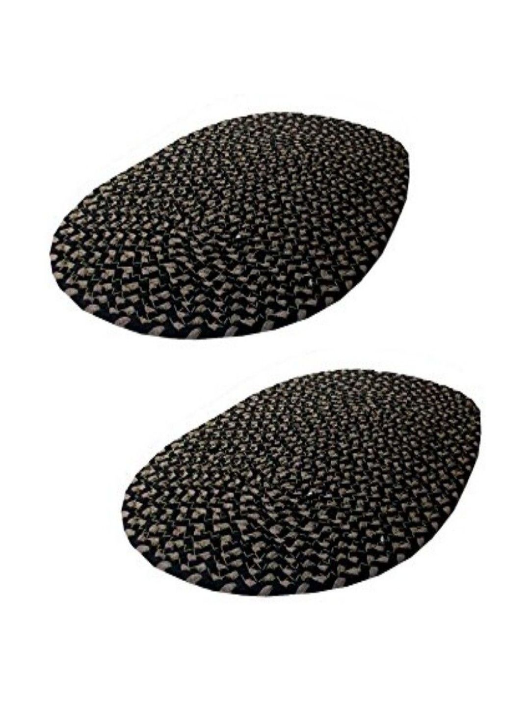 Siya Textiles Grey Printed Cotton Anti-Skid Doormats-image-28