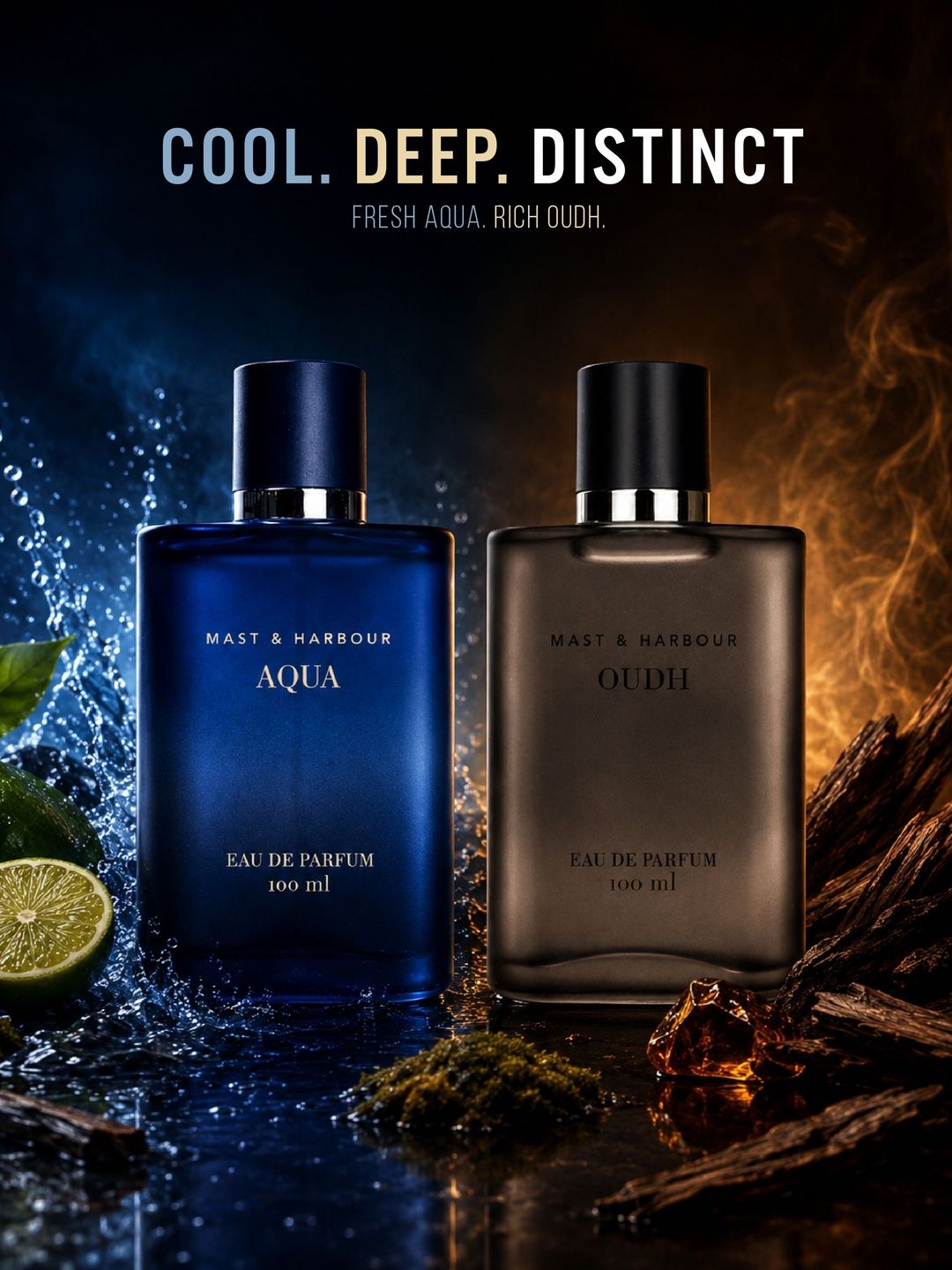 Mast & Harbour Men Aqua & Oudh Long Lasting Eau De Parfum - 100 ml Each-picture-12