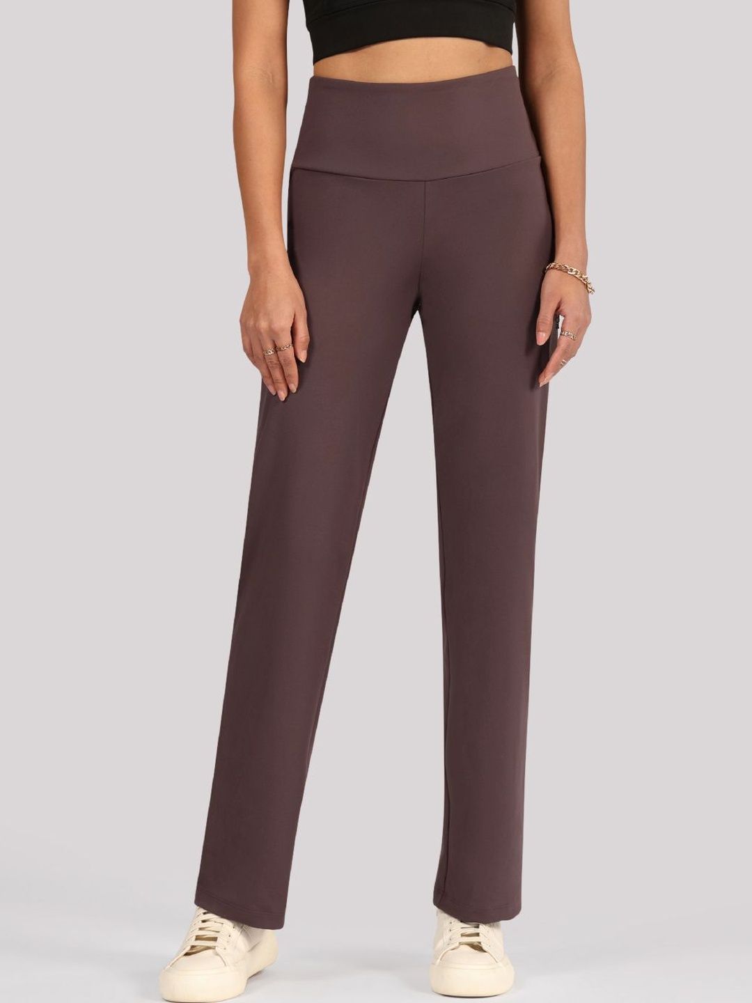 Blissclub Women Straight Fit High-Rise Trousers-picture-30