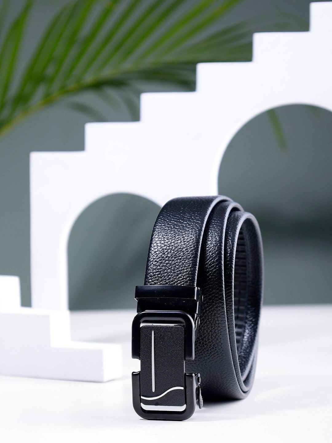 ZEVORA Men Textured Leather Formal Belt-picture-27