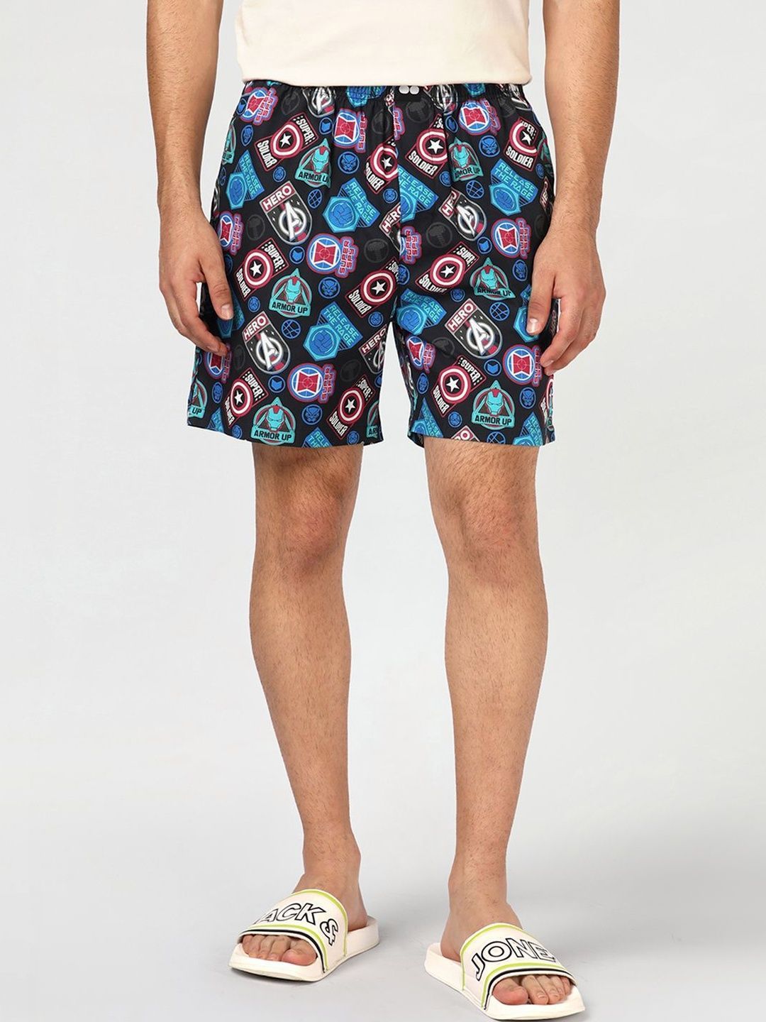 Bewakoof Men Avengers Printed Cotton Mid-Rise Boxers-picture-11