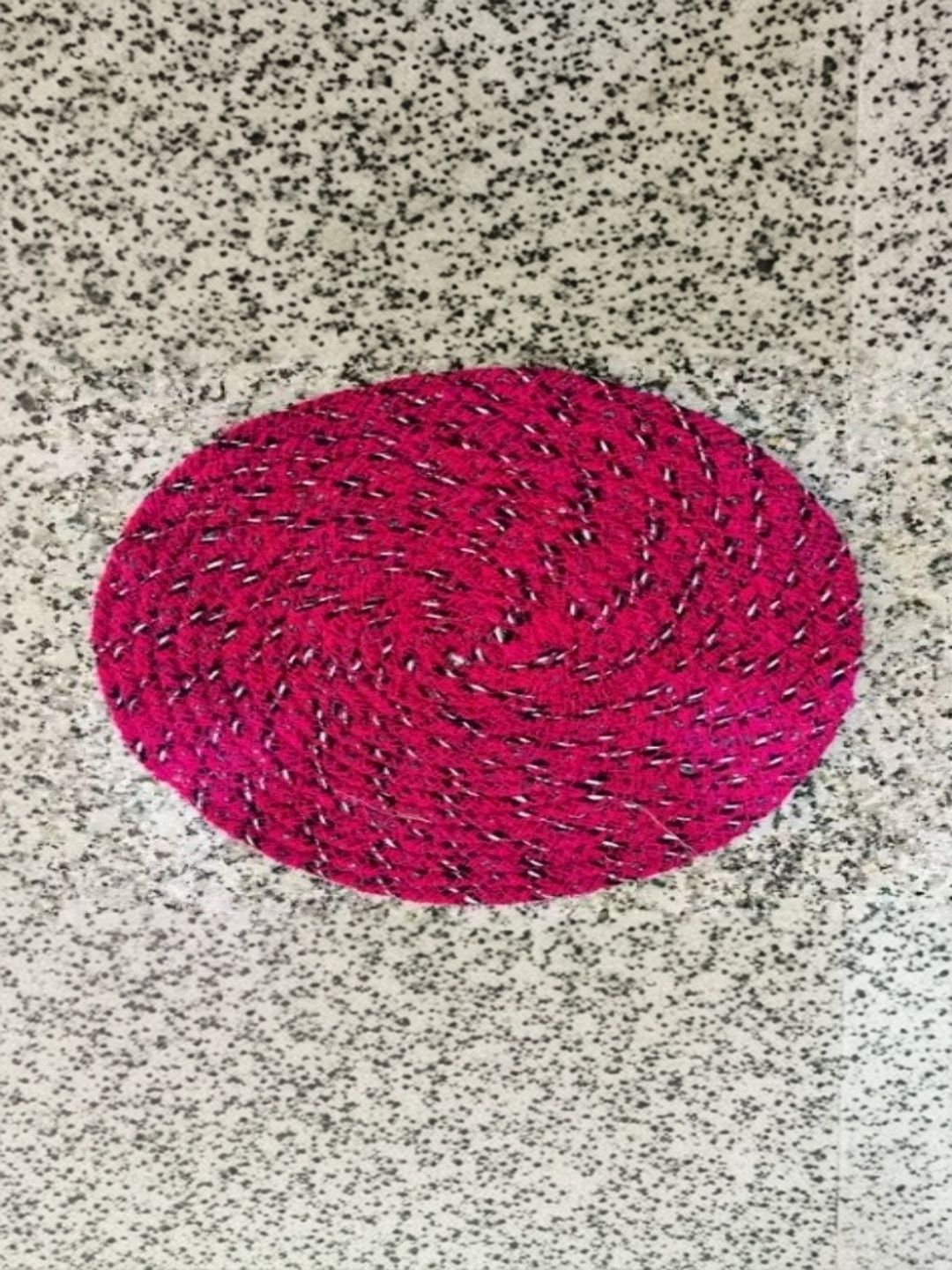 Siya Textiles 4-Pieces Pink & Green Cotton Anti-Skid Doormats-image-8